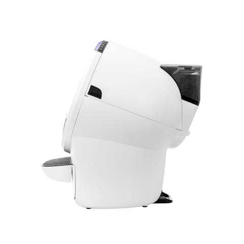 Whisker - Litter Hopper with Bonnet - White