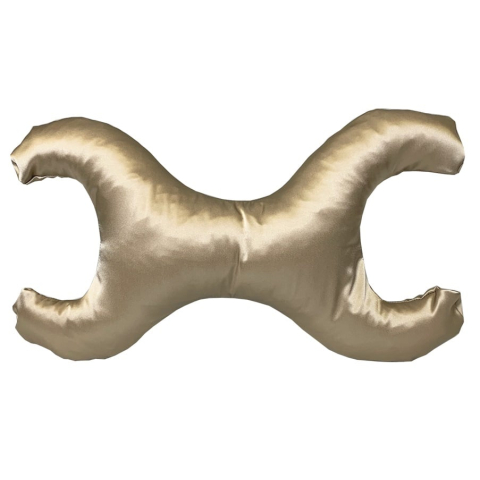 Save My Face - La Petite Small Pillow w. 100% Silk Cover Bronze