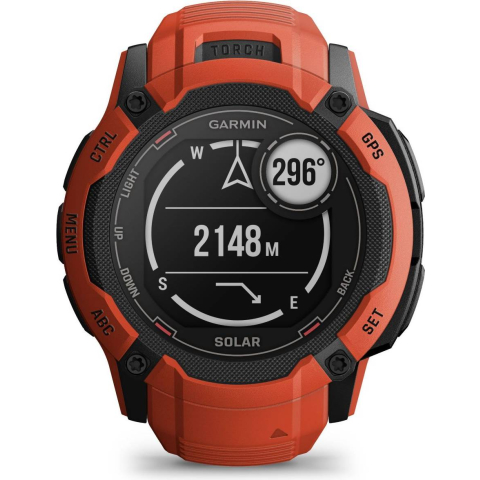 Garmin - Instinct 2X Solar Flame Red