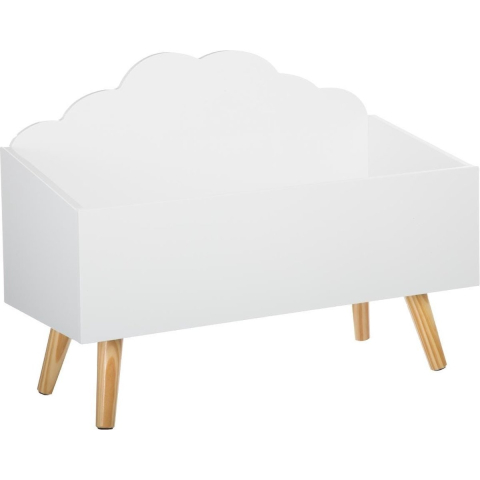 Sphera Houten Speelgoedkist - wit - 58x28x45 cm