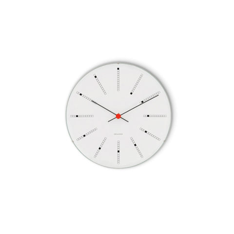 Arne Jacobsen - Bankiers Wandklok - 16 cm - Wit
