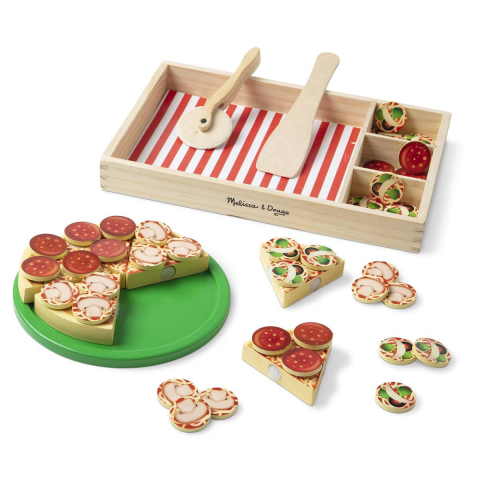 Melissa & Doug - Food Play Wooden Pizza
