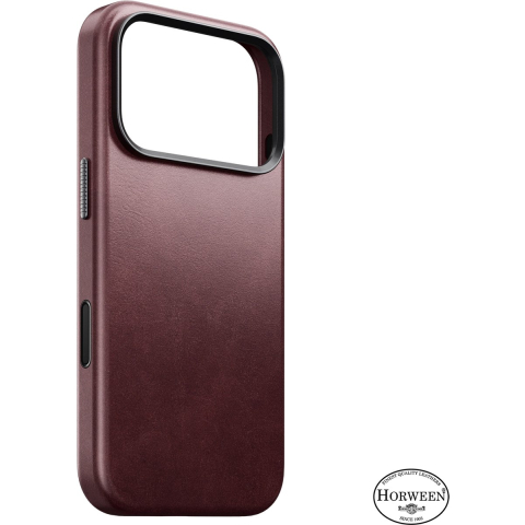 Nomad Traditional Leather Case - burgundy (Horween) - iPhone 18 Pro/17 Pro