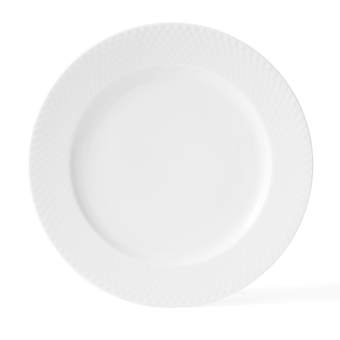 Lyngby Porcelæn - Rhombe Wit Dinerbord - Ø27 cm