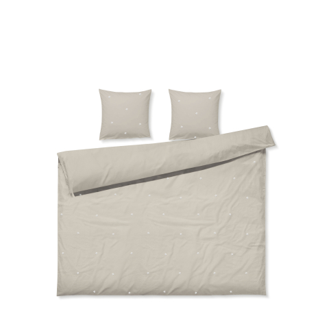 Juna - Daisy Bed Linen - Sand/White - 200x220 cm