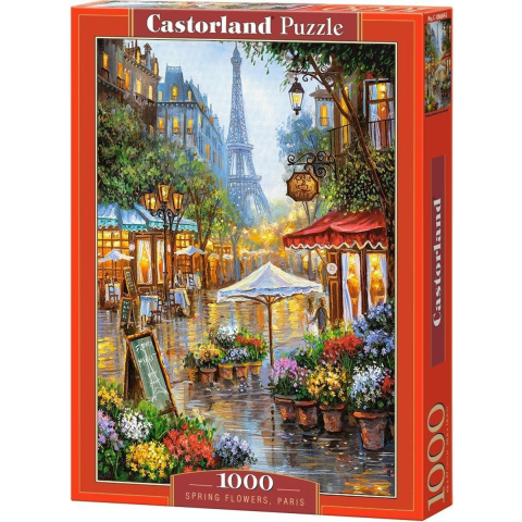 Selecta Play Castorland Jigsaw Puzzle Spring Flowers Paris 1000pcs. 2D Puzzels