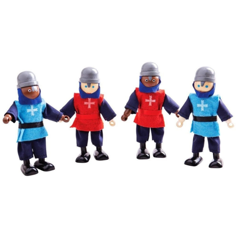 Bigjigs Wooden Medieval Knights 4pcs.