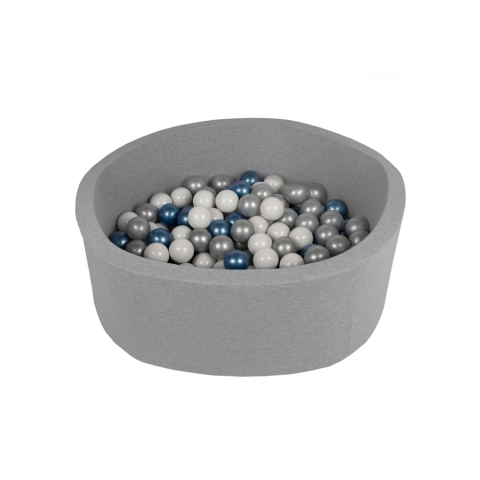 BabyTrold Ball Pool 90x30 cm. with Balls, Dark Grey