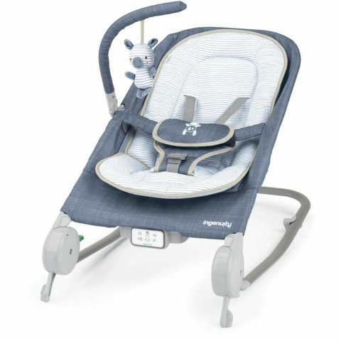 Ingenuity Happy Belly Rock-to-Bounce Massage Seat - Chambray