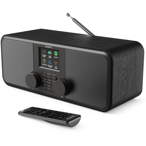 Majority Rostock DAB+/FM Internet Radio With Bluet - DAB+/FM - Stereo - Zwart