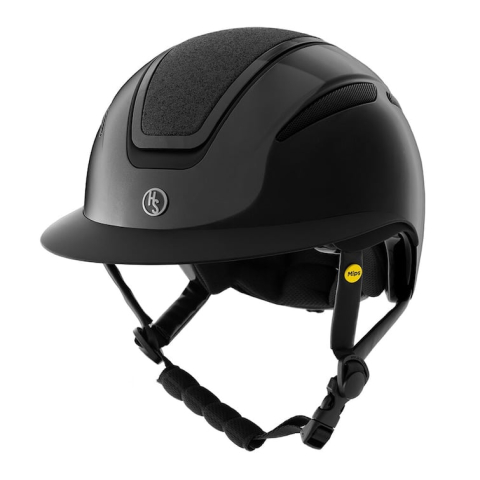 Hansbo Sport - Mips Air Shiny Black Riding Helmet - M