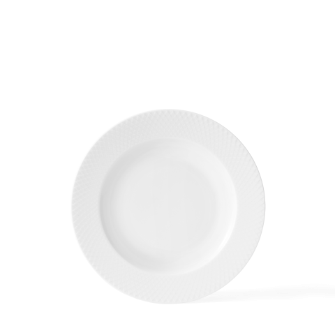 Lyngby Porcelæn - Rhombe Wit Soepbord - Ø23 cm