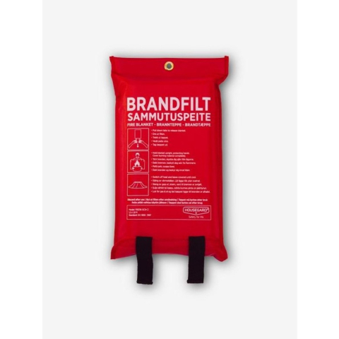 Housegard Fire blanket, 120x120 cm, Red, Silicone coated