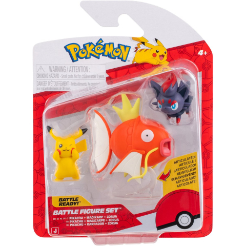 Pokemon Battle Figure 3 pk Pikachu/Magikarp/Zorua