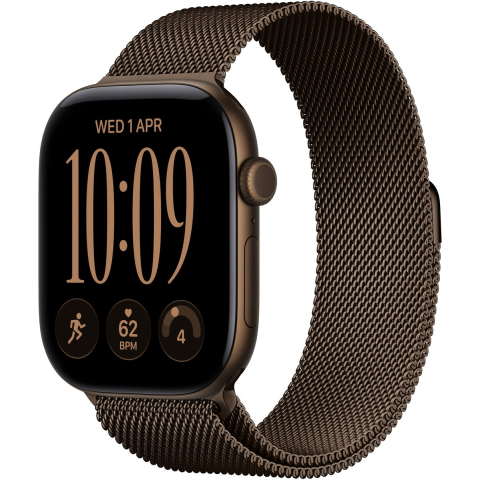 Apple Watch Series 12 GPS + Cellular 46mm Dark Bronze Aluminium Case with Dark Bronze Milanese Loop - M/L