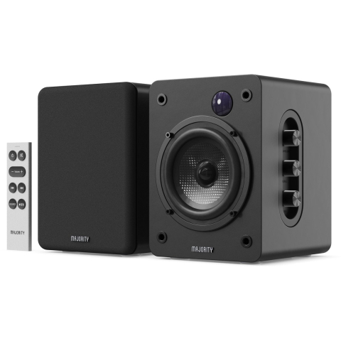 Majority D50X Bluetooth Bookshelf Speakers - Black
