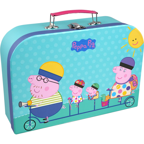 Peppa Pig - Suitcase w. Puzzle - Biking