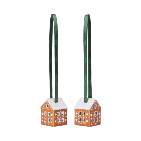 Kähler – Peperkoek Kerstballen – 2 stuks – H5 cm