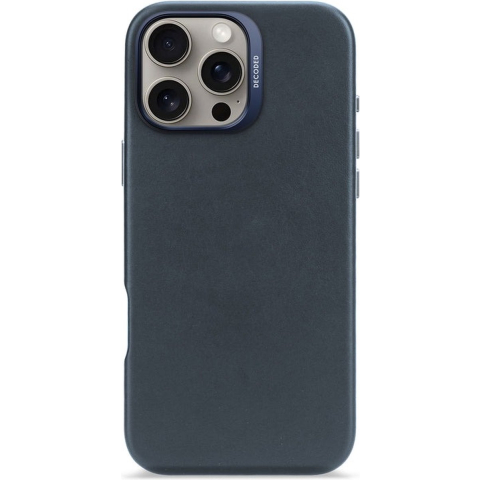 Decoded Leather Backcover for iPhone 16 Pro Max Navy