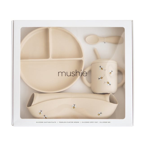 Mushie - Silicone Feeding Toddler Set - Bees - Multi