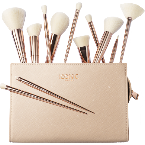 ICONIC LONDON - Ultimate Dry Brush Set - Pearl-Gold - 11pcs