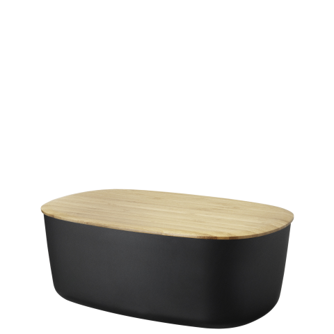 RIG-TIG - BOX-IT bread box - Black - L 34.5 cm