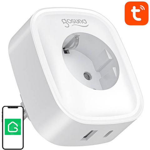 Gosund SP6 16A USB-C 20W Tuya smart WiFi/Bluetooth socket