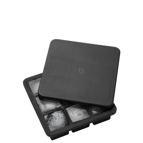 RIG-TIG - FREEZE-IT ice cube tray with lid - Black - H 5 cm