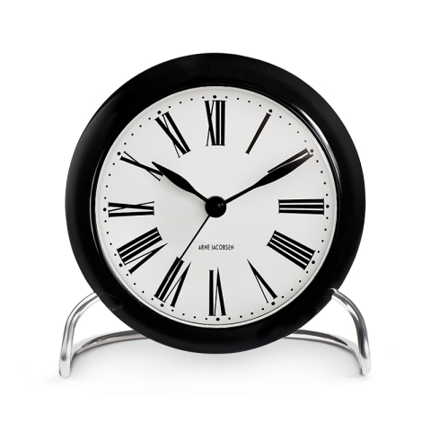 Arne Jacobsen – Roman Tafelklok – Ø11 cm – Wit & Zwart