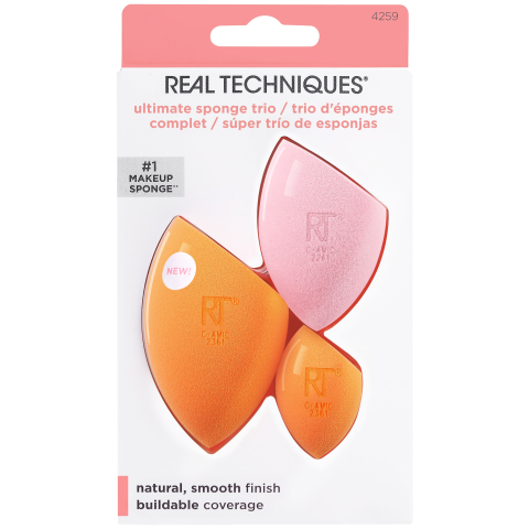 Real Techniques - Ultimate Sponge Trio Orange/Rosa