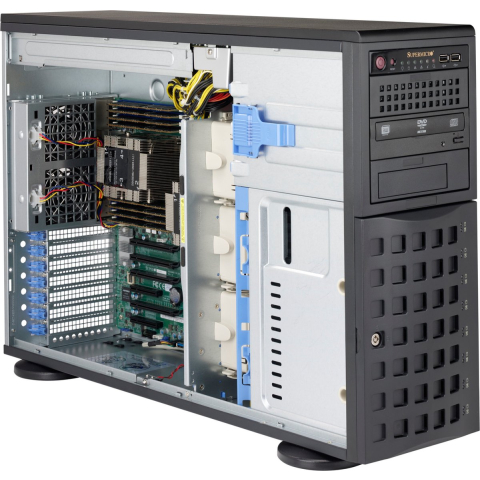 Supermicro SC745 BAC-R1K23B - Case - Tower - Zwart