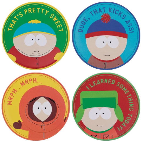 FaNaTtik - South Park - Set of 4 Printed Coasters - Kustvaarder