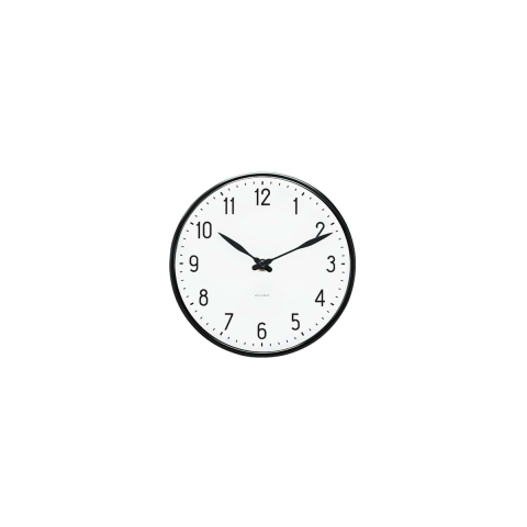 Arne Jacobsen – Station Wandklok – 16 cm – Zwart