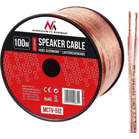 Maclean MCTV-512 - bulk speaker cable - 100 m