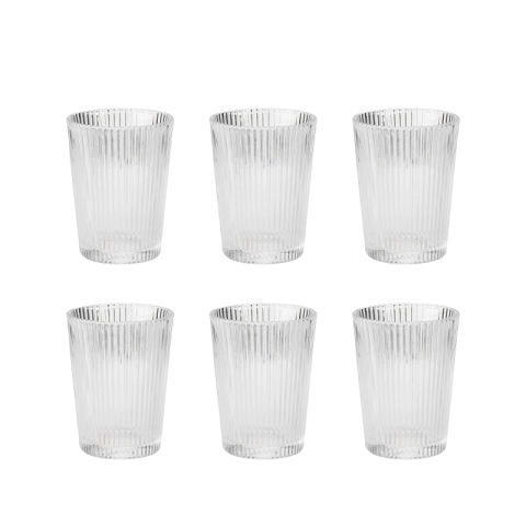 Stelton – Pilastro Drinkglazen – Set van 6 – 0,15 l