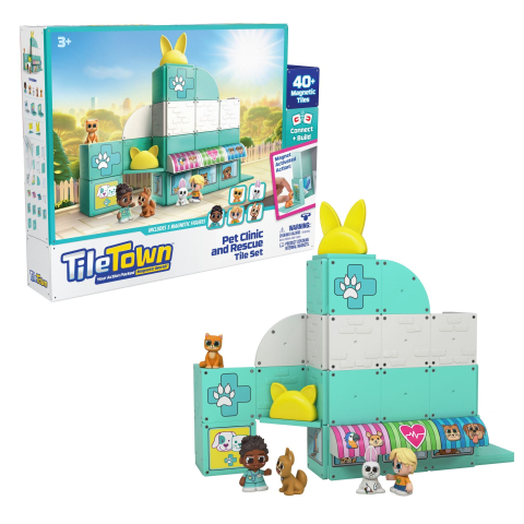 Tile Town - Veterinary Clinic, Magnetic Building Kit (90306)