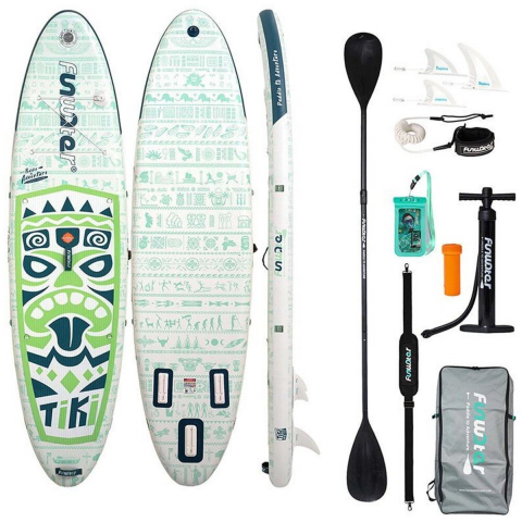 FunWater SUPFW05D Tiki SUP Paddleboard 3.2m - Green