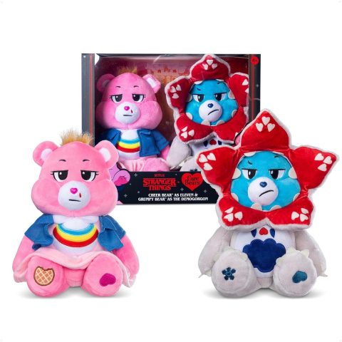 Care Bears Stranger Things Cheer Bear as Eleven & Grumpy Bear as Demogorgon (2-Pack) 30 cm