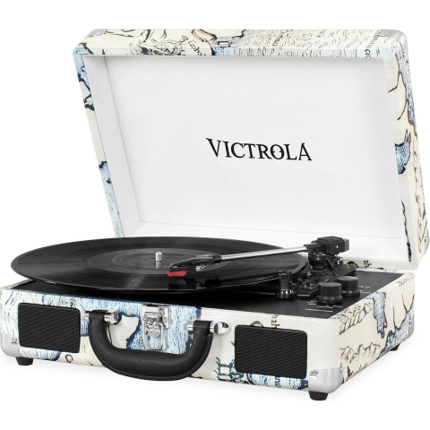 Victrola VSC-550BT - Vintage Map Print - Platenspeler