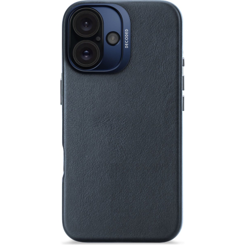 Decoded Leather Backcover for iPhone 16 Navy