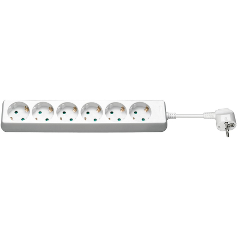 Pro 6-Way Power Strip 5 m white 5 m - 6x safety soc