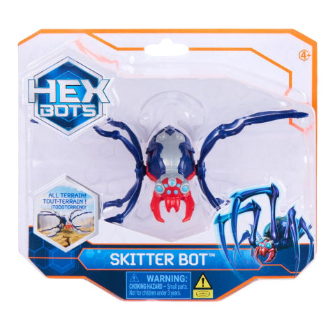Hex Bots - Skitter Bot - Silver / Red