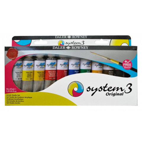 Daler-Rowney System3 Acrylic Studio Set 10x37 ml