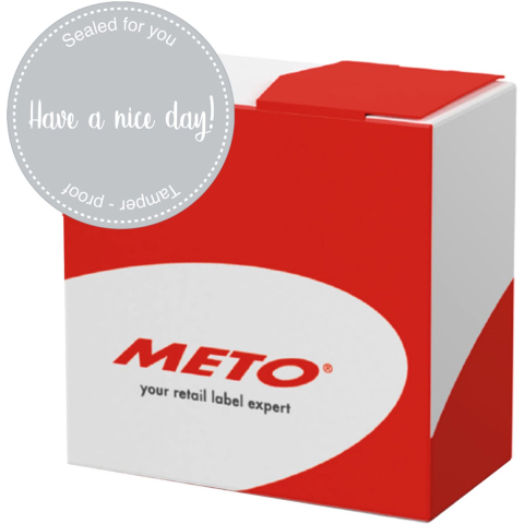 METO Sealing secure label Ø80mm grey