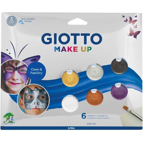 Giotto Make Up Face Paint Metallic 6x5 ml BL