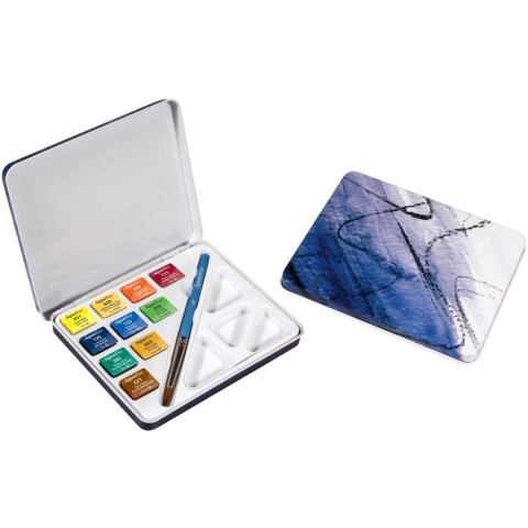 Daler-Rowney Aquafine Watercolour Travel Tin 10 col