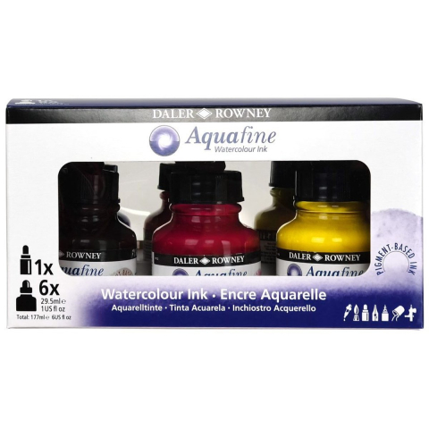 Daler-Rowney Aquafine Intro Ink Set 6x29.5 ml