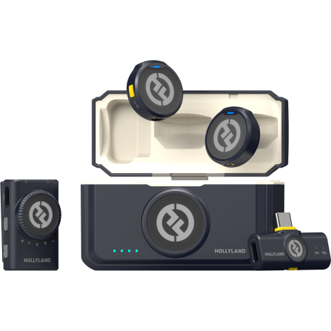 Hollyland - LARK M2 Mini draadloze microfooncombo met Camera RX en USB-C RX
