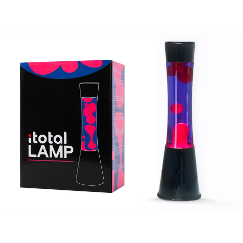iTotal - Lava Lamp - Black Base, Purple Liquid and Pink Wax - 40 cm (XL2347)