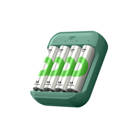 GP - ReCyko Battery Charger, B423 (USB-C), incl. 4 x AA 2100 mAh Batteries